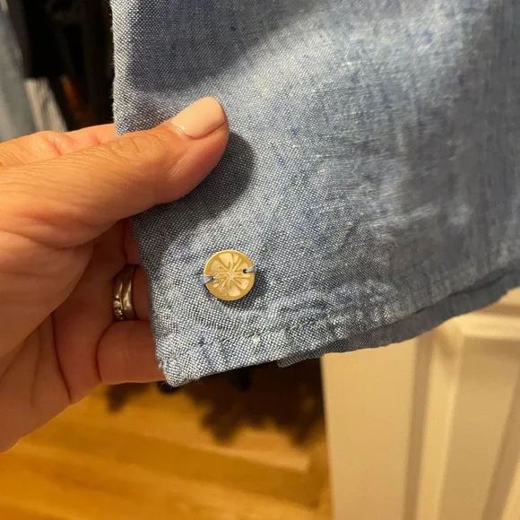 Lilly Pulitzer shift dress Blue SZ S Pilar Tunic Linen
Beckon Blue Sea Salt EUC - Picture 10 of 12